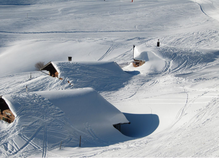 Die Mösererhütten im Winter